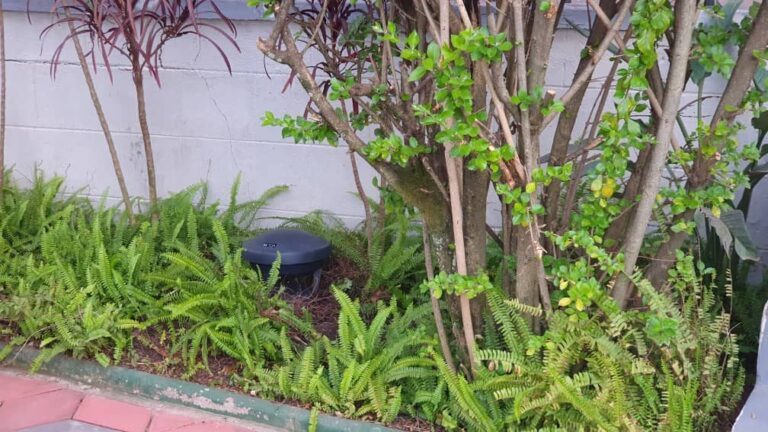 Garden speaker in the planting at Afro Park Hotel