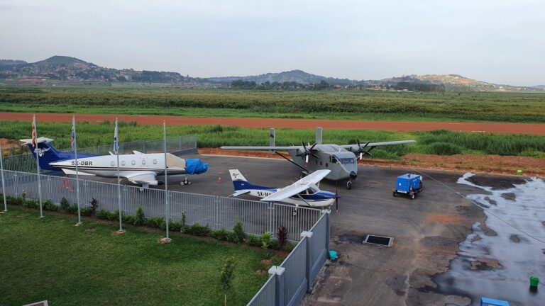 Aircraft on the apron at BAR Aviation Kajjansi