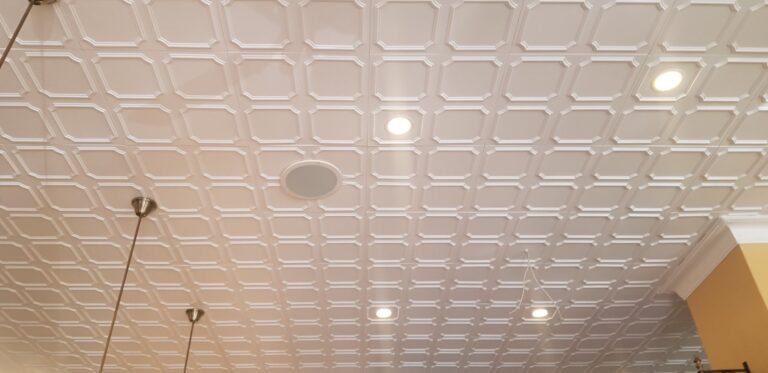 Ceiling speaker inside Cafesserie