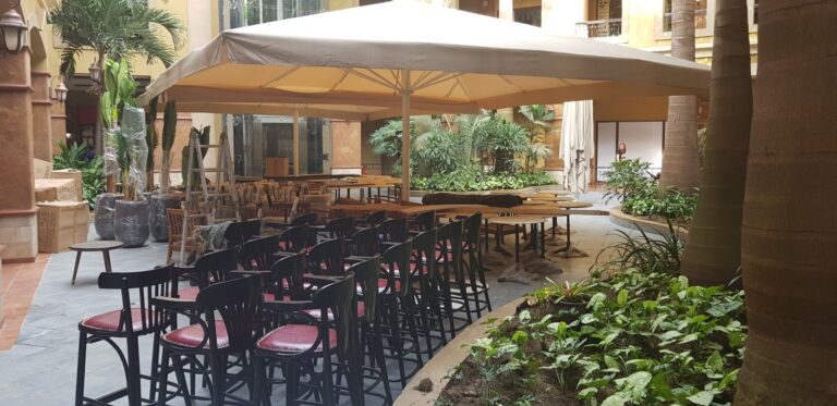 Cafesserie courtyard seating at Village Mall