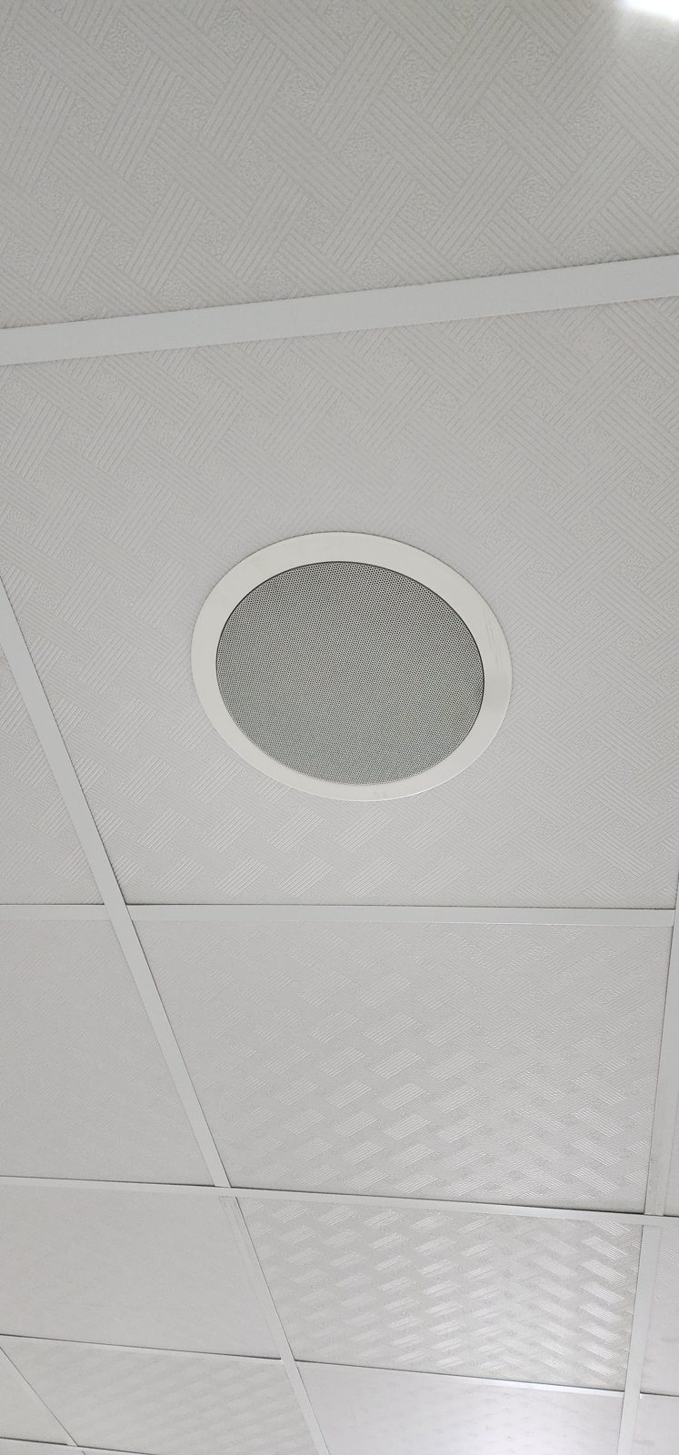 Ceiling speaker close-up