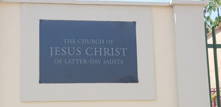 Sign reading The Church of Jesus Christ of Latter-day Saints