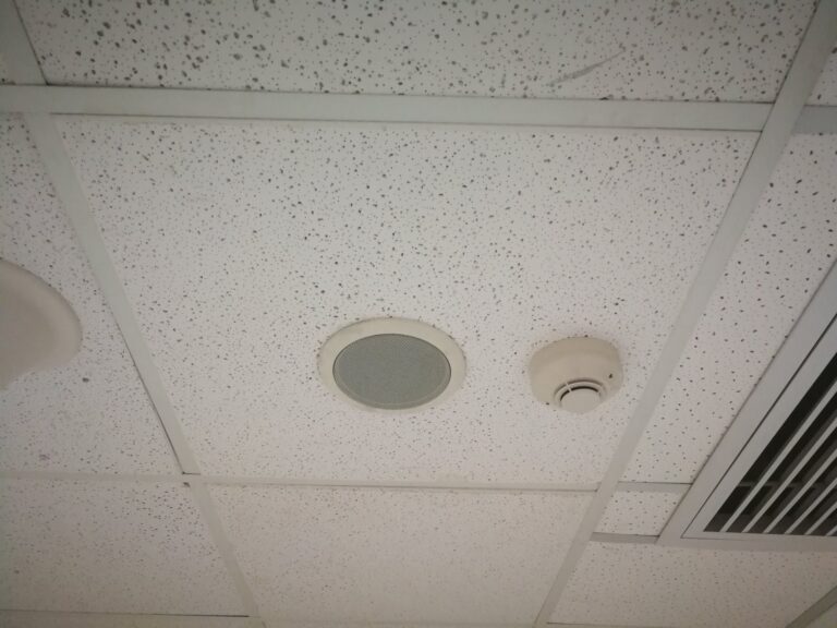 Ceiling speaker at the Kigali Marriott Hotel