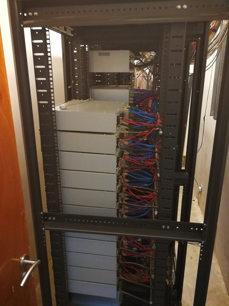 TOA VP-2064 power amplifier rack at the Kigali Marriott Hotel